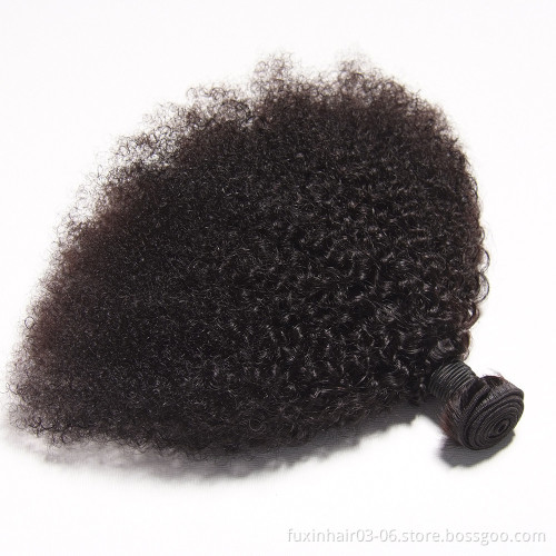 Natural Indian 4c Virgin Cheveux Afro Hair Products Extension Private Label Kinky Curly Bulk Human Hair 100% Virgin Wavy Bundle